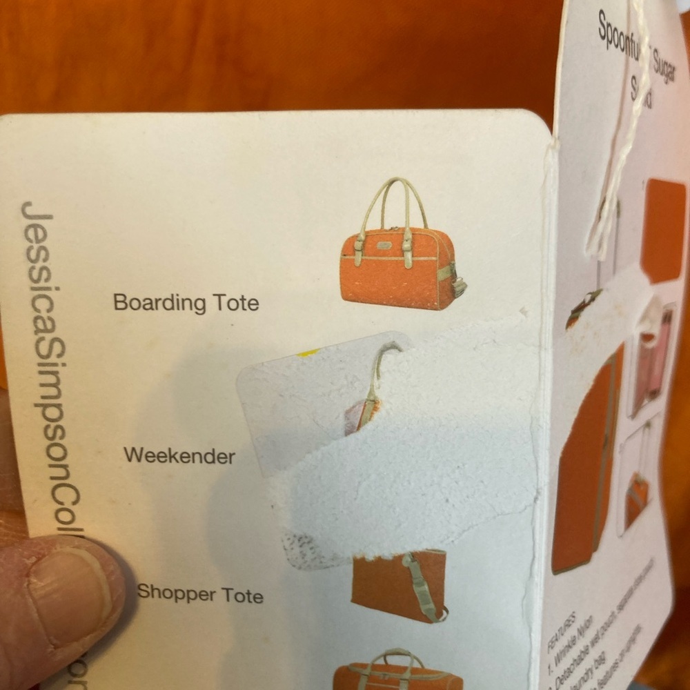 Jessica Simpson spoonful of sugar solid boarding tote. NWT. Perfect for travel - Picture 3 of 3